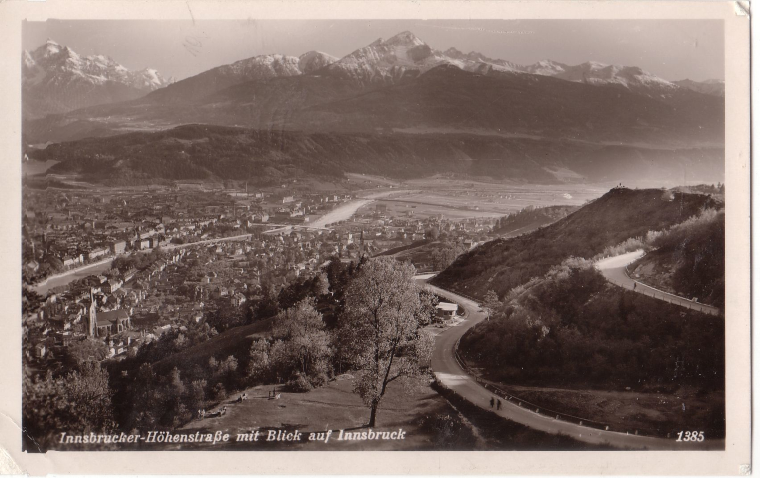 Blick Von Der Höhenstraße Auf Innsbruck