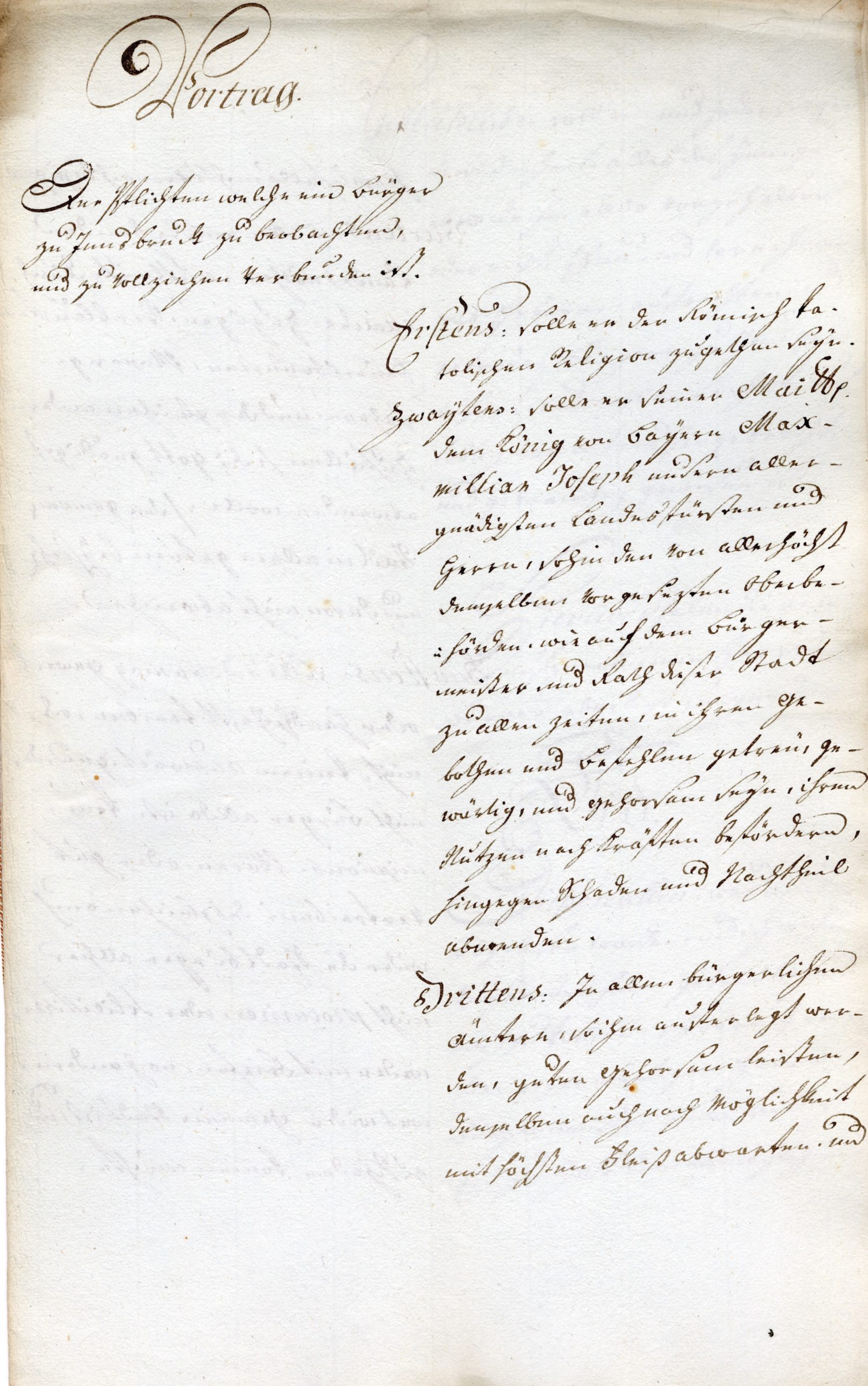 Bürgerpflichten Anno 1806