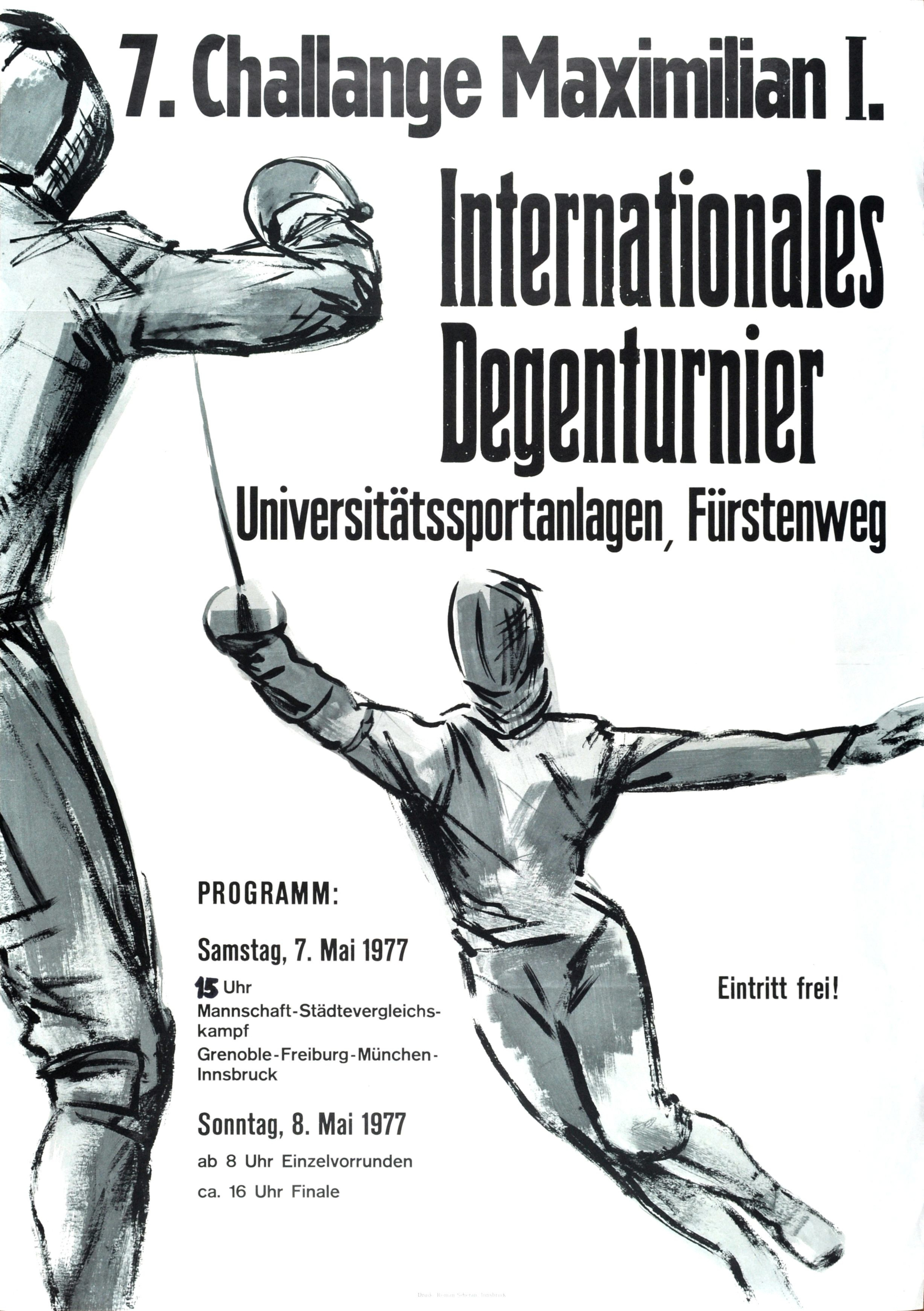 Internationales Degenturnier 1977 In Innsbruck