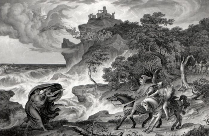 Joseph Anton Koch _ Landschaft Mit Macbeth Und Den Hexen