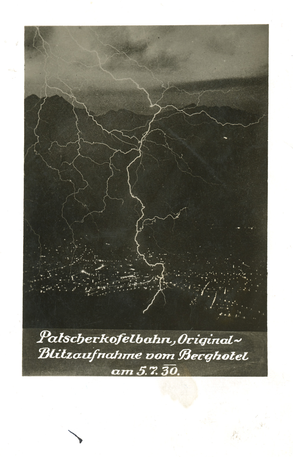 Blitz- Und Gewitterjagd Innsbruck 1930