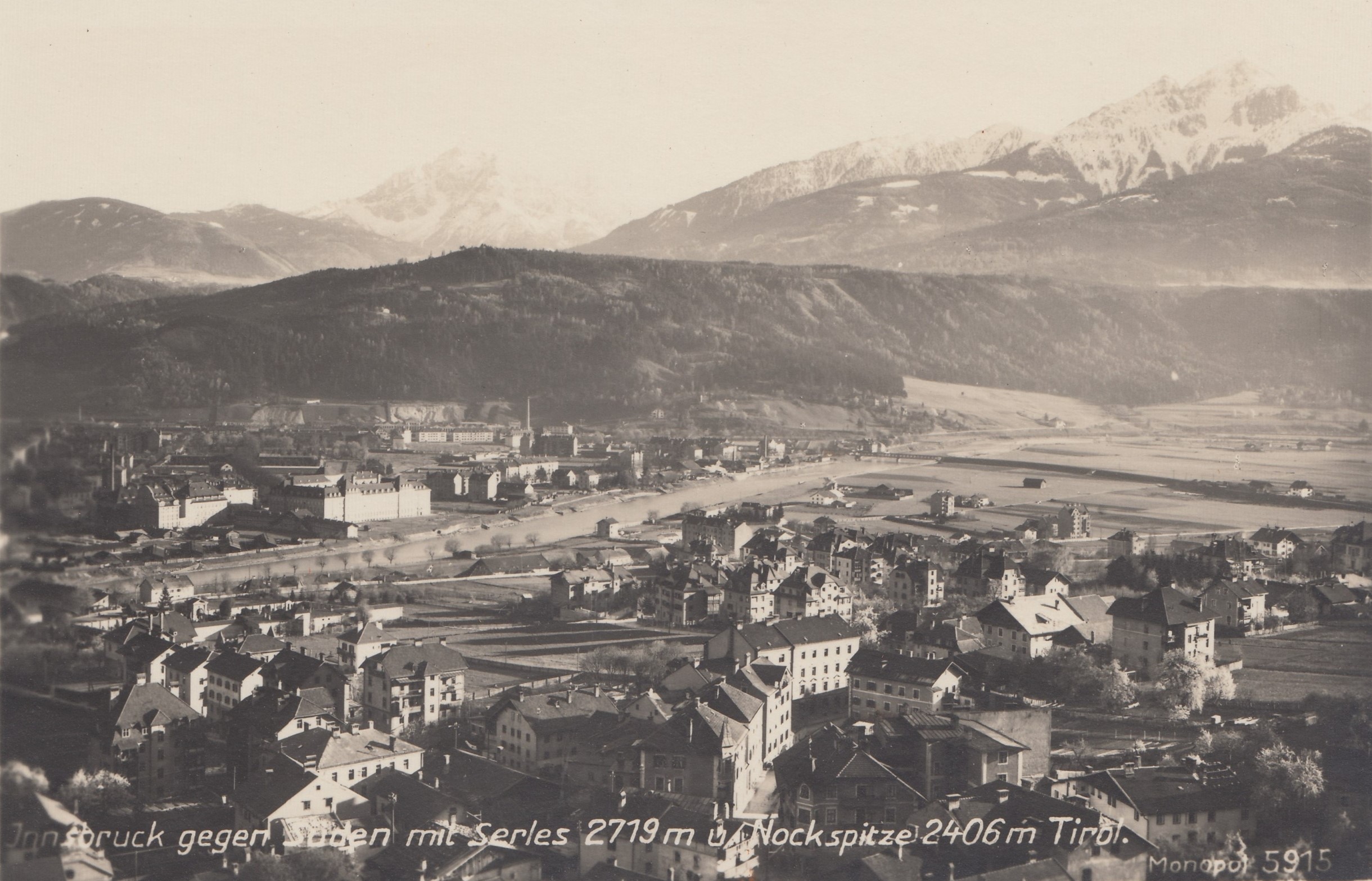 Innsbruck Gegen Süden Mit Serles