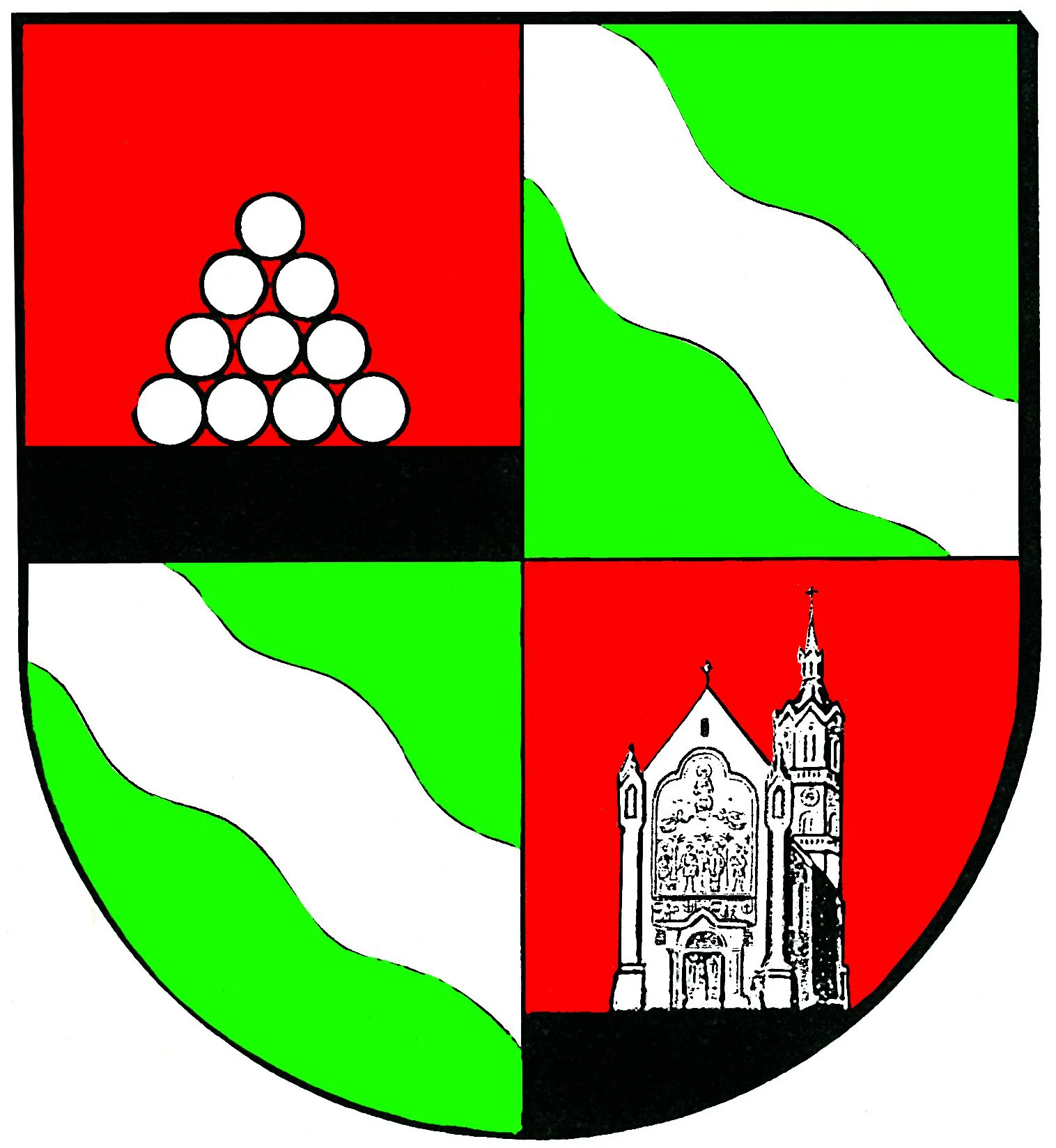 Stadtteilwappen Dreiheiligen (XV.)