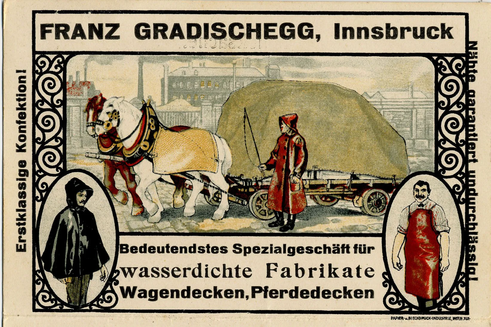 Eine Schön Gestaltete Werbepostkarte