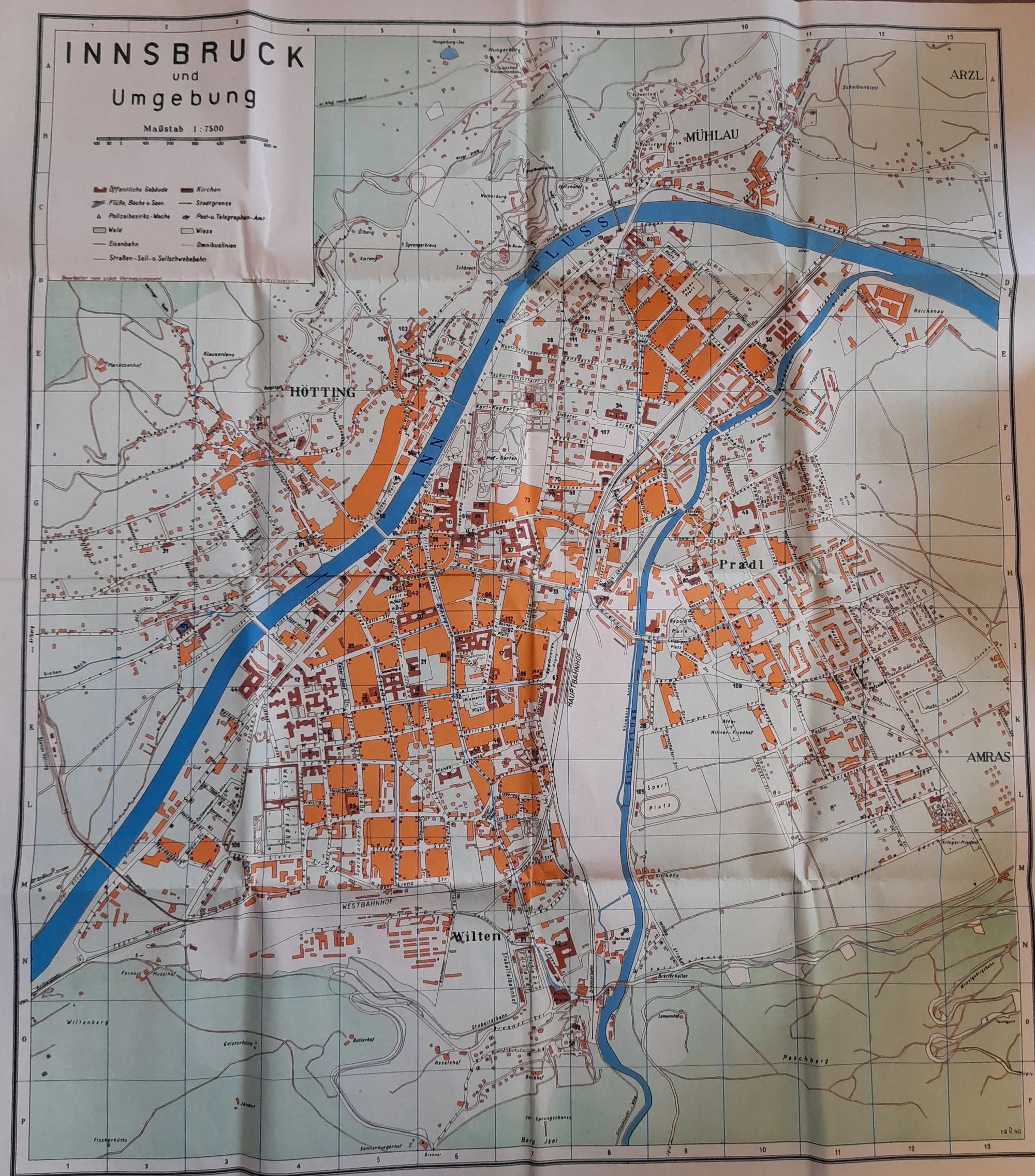 Ein Undatierter Stadtplan