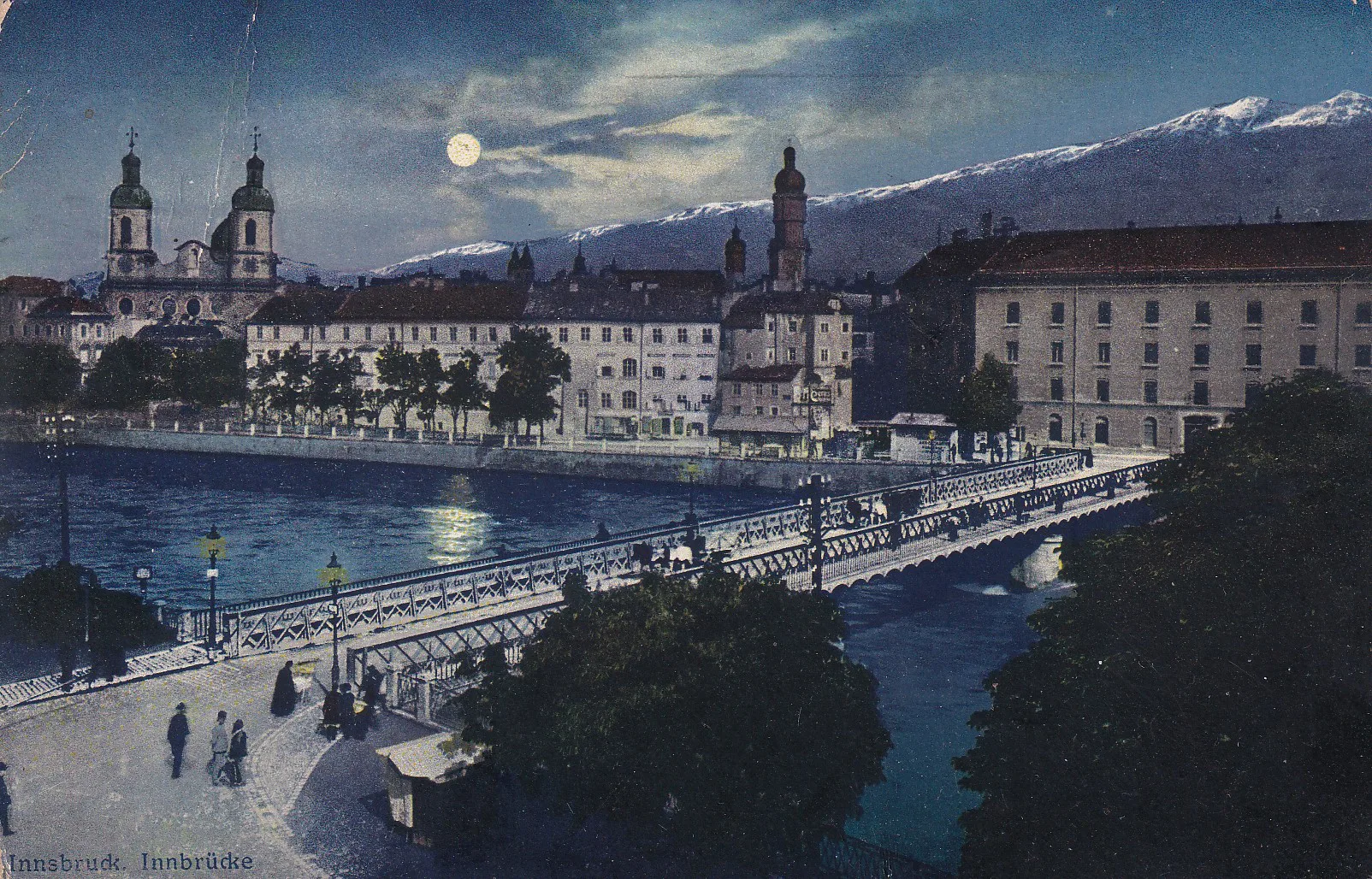 Photoshop Vor Photoshop: Die Innbrücke Im Mondschein