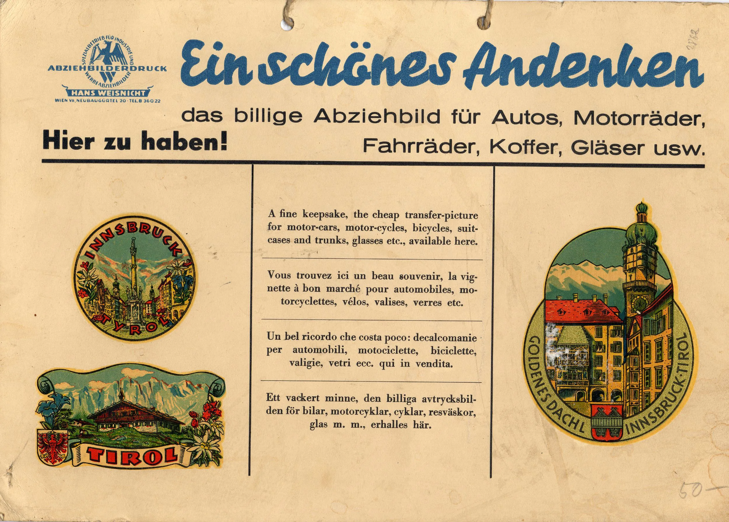 Souvenirs, Souvenirs