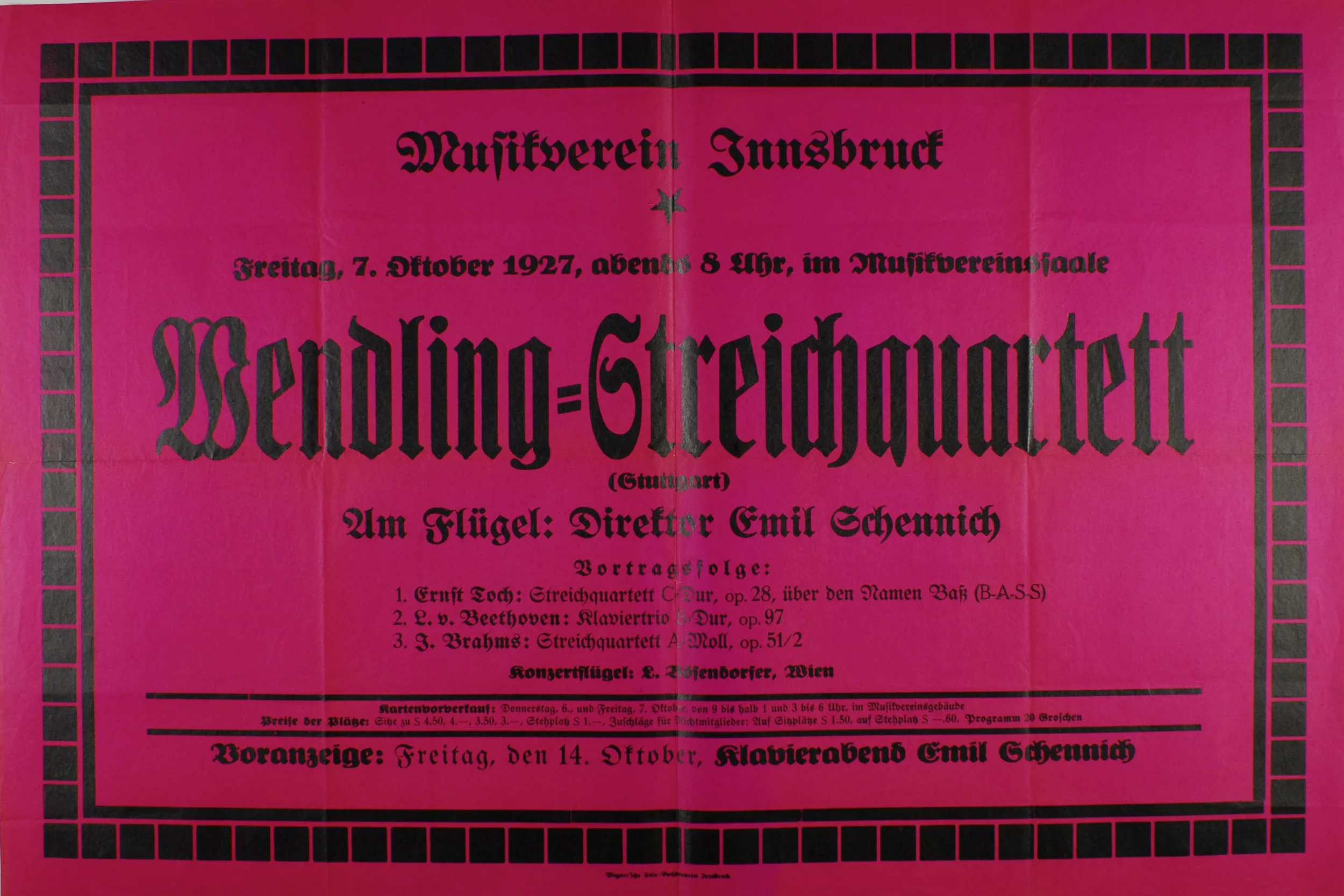 Das Wendling-Streichquartett Zu Gast In Innsbruck