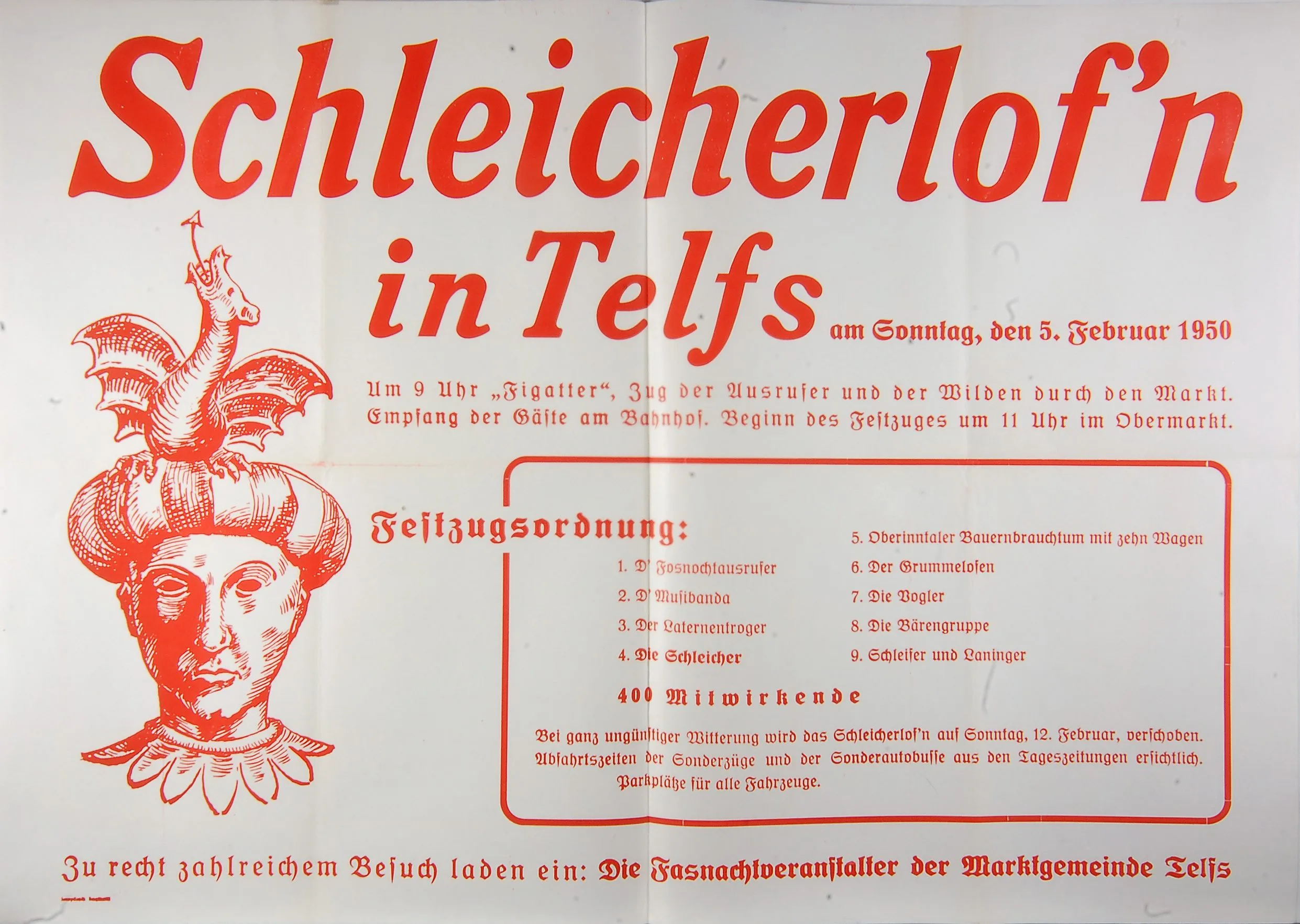 T Wie Telfer Schleicherlaufen: Das Tiroler Fasnachts-Lexikon (Teil VI)