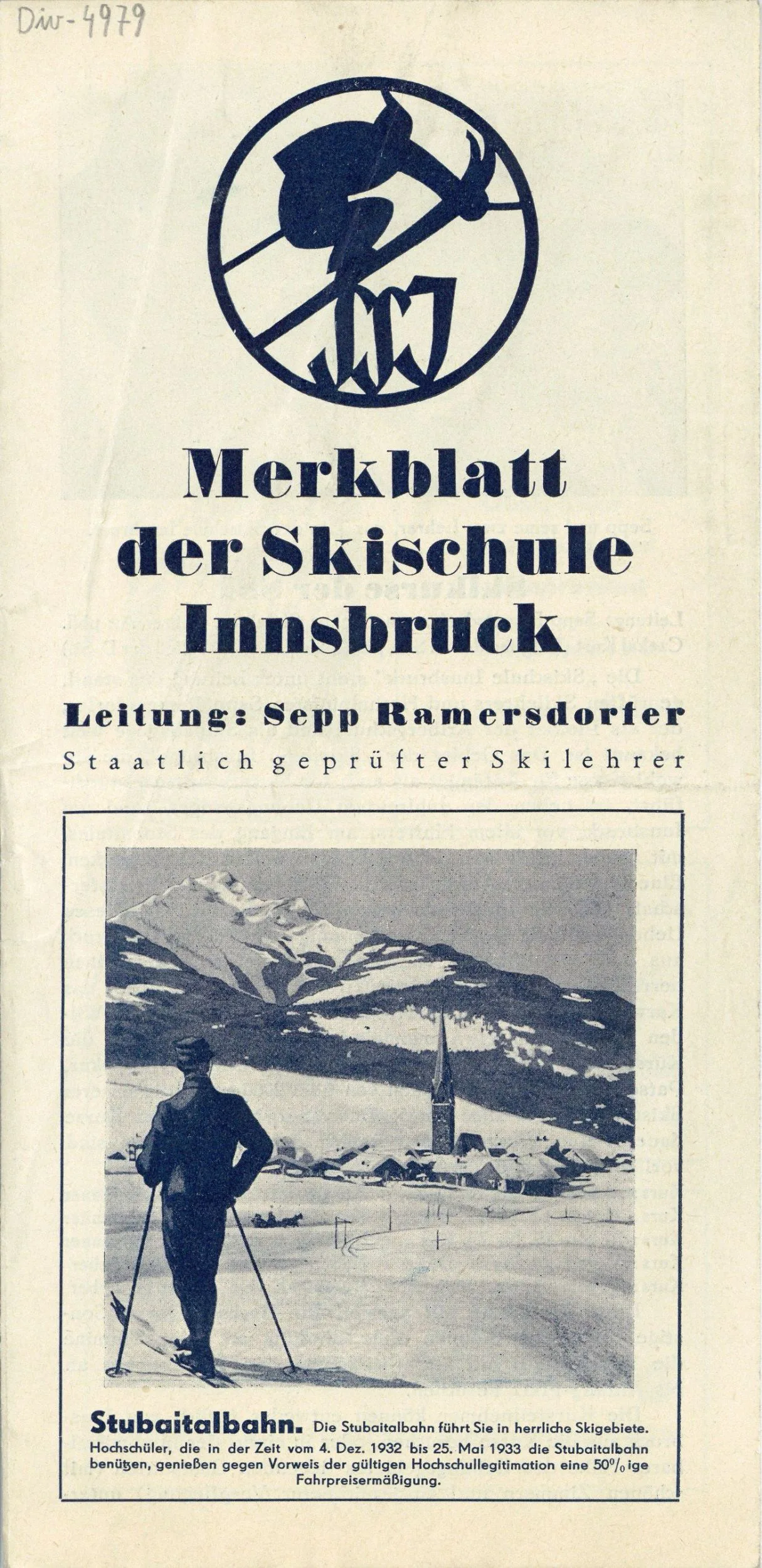 Eine Woche Skikurs Und Verpflegung Um 55 Schilling