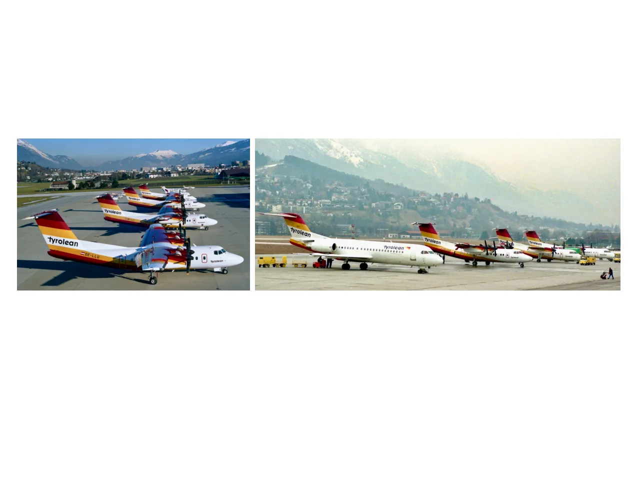 Tyrolean Airways Hat In Den 1980er Und 1990er Jahren Wesentlich Zur Positiven Entwicklung Des Flughafens Beigetragen.