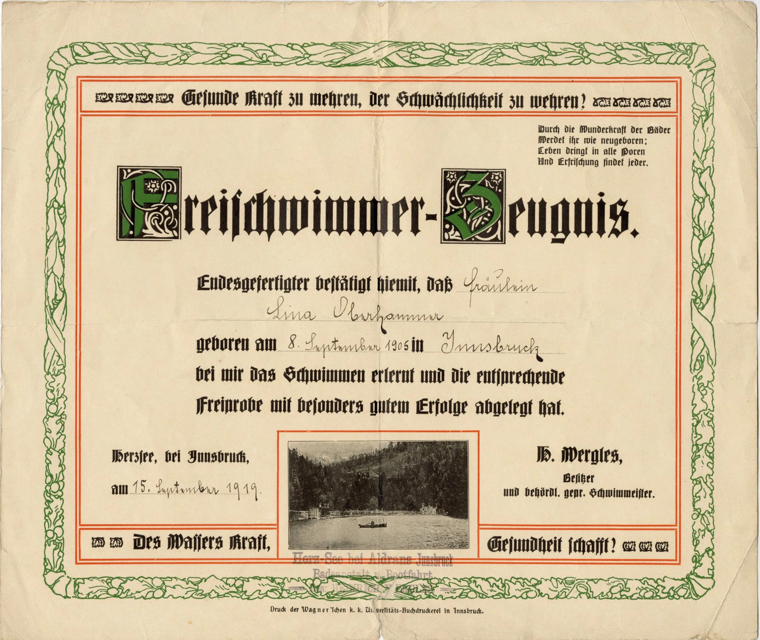 Des Wassers Kraft…