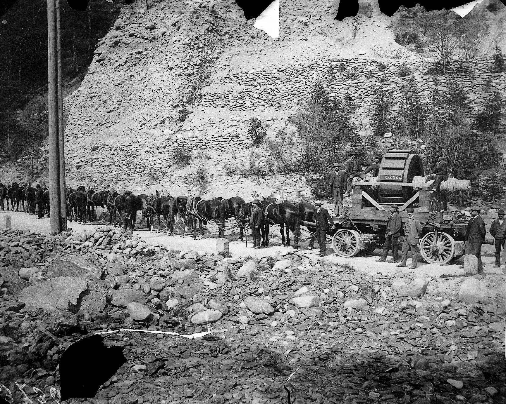 Ein Mühsamer Transport