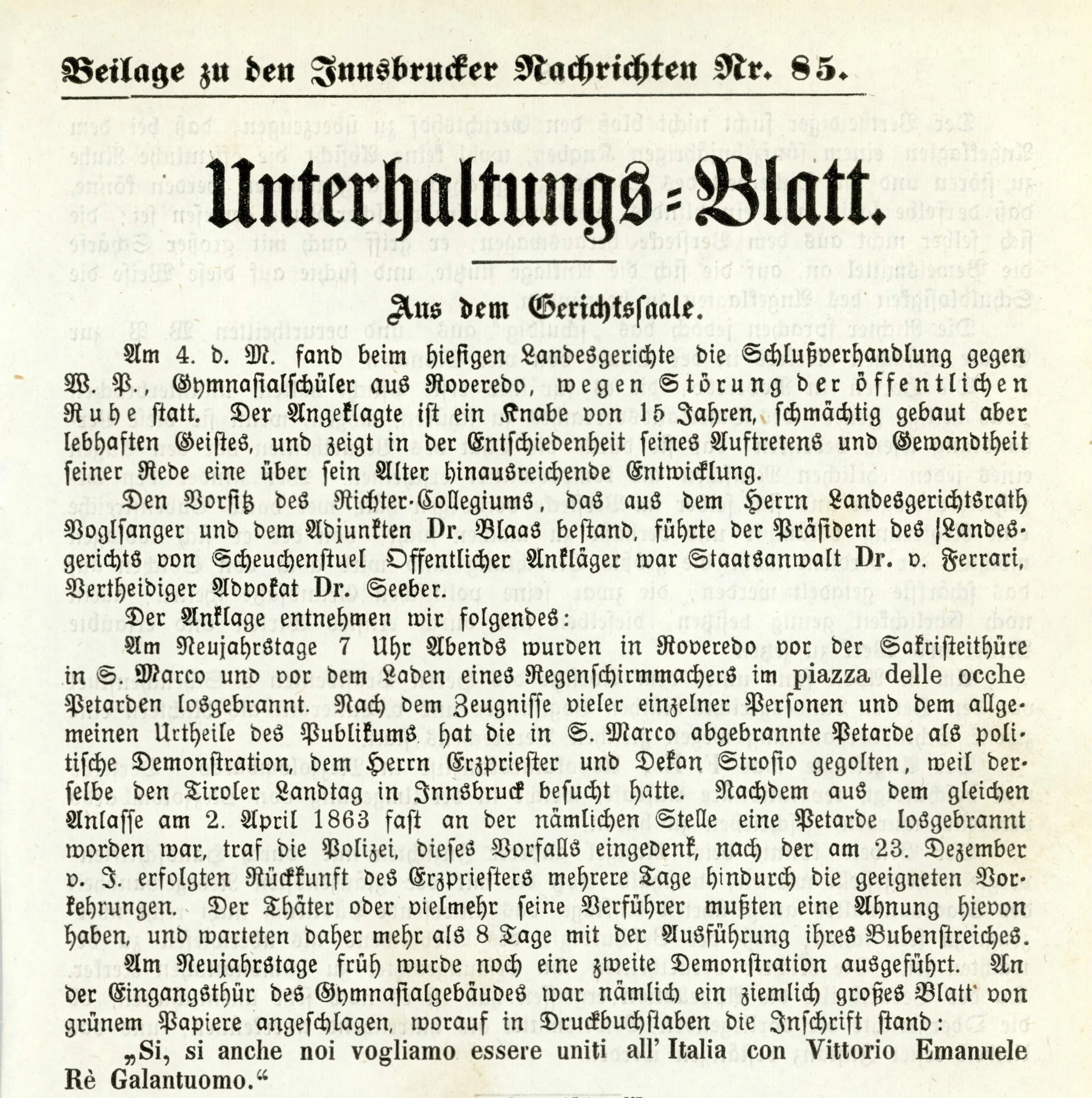 True Crime Kulinarischer Stadtrundgang 1903: #Prolog