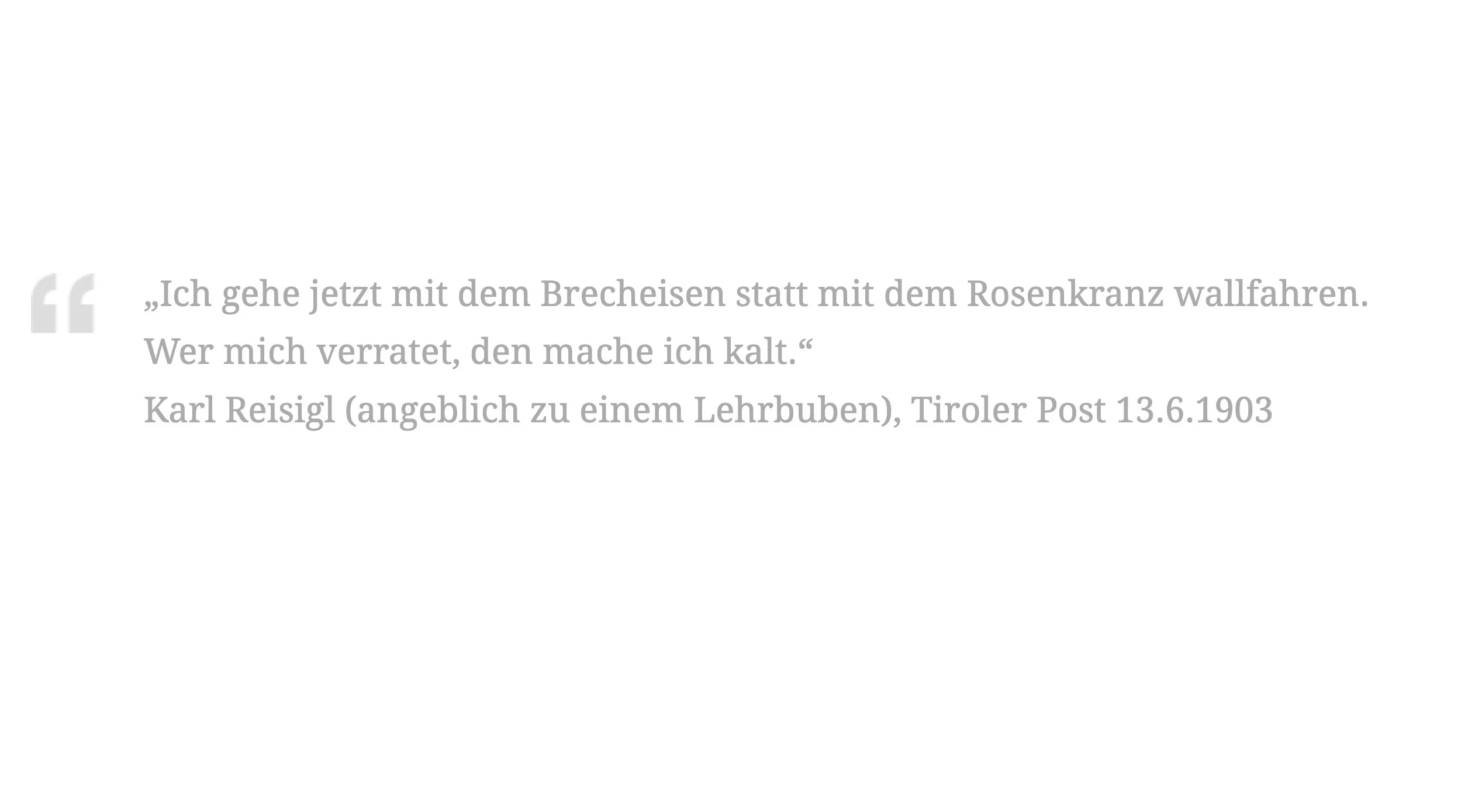 True Crime Kulinarischer Stadtrundgang 1903: #Einleitung